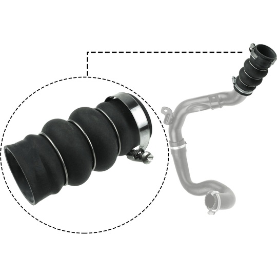 YTT 9503K | Turbo Hortumu Kelepçeli Silikon Transit Connect