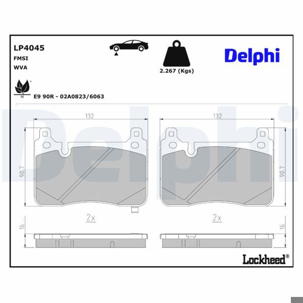 DELPHI LP4045 | Fren Balata Ön Byd Seal Ev