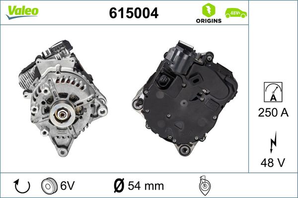 VALEO 615004 | Alternatör New R.Rover Evoq / Disc. V / Sport 2.0