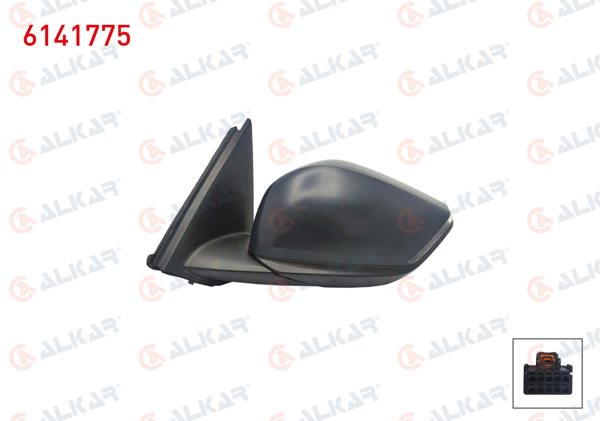 ALKAR 6141775 | Dış Dikiz Aynası Sol Elektrikli Isıtmalı Astarlı Sinyalli 6 Pin Citroen C4 III 2020 -
