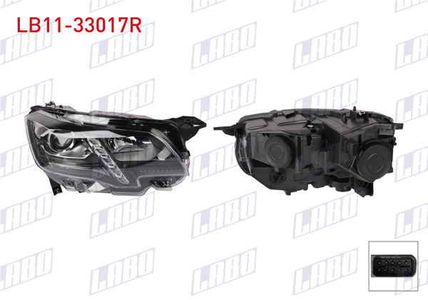 LABO LB11-33017R | Far Sağ Ledlı Peugeot Rifter 2018 -
