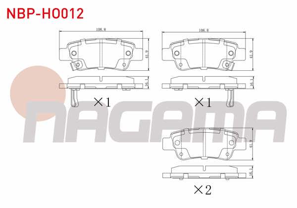 NAGAMA NBP-HO012 | Fren Balata Arka Ikazlı Honda Cr-V III 2.0 I-Vtec 2006-2012 / Cr-V III 2.2İ Ctdı 2006-2012 / Cr-V IV 1.6İ Dtec 2012-/ Cr-V IV 2.0 2012-/ Cr-V IV 2.2İ Ikazlı 2012 -