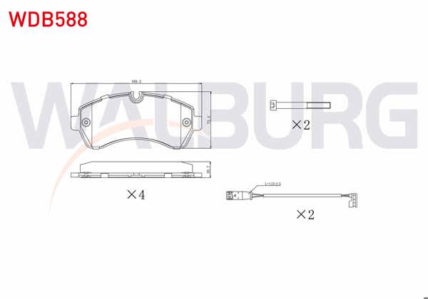 WALBURG WDB588 | Fren Balata Ön Fişli VW Crafter Çift Teker 2006-2018 / Mercedes Sprinter Çift Teker 2006-2018 / Mercedes Sprinter Tek Teker 2018-/ Mercedes Sprinter Çift Teker 2018 -