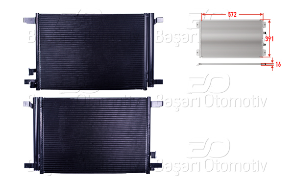 WISCO 1143086-00 | Klima Radyatörü 572X391x16 VW Golf7 Passat Tiguan Audi A3 Q2 Tt Skoda Superb Octavia 3 Seat Leon Ateca 1.0 TFSI 1.2 TFSI 1.4 TSI 1.4 TFSI 1.6 TDI 1.8 TFSI 2.0 TDI 2.0 TFSI 12 >