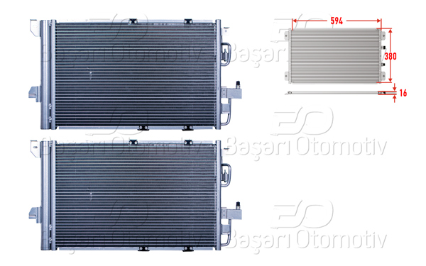 WISCO 2143043-00 | Klima Radyatörü 594X380x16 Opel Astra G Zafira A 1.4 1.6 99 >