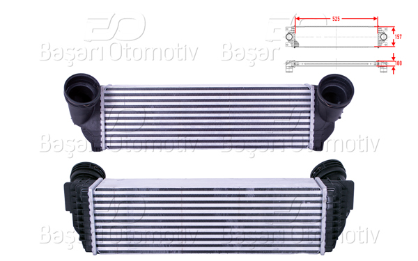 WISCO 3113829-00 | Turbo Radyatörü (Intercooler) 525X157x100 BMW E70 X5 3.0D 3.0Sd 3.0D Xd 3.5I 4.0D Xd F15 X5 2.5D Sdrıve 3.0D Sdrıve 3.5I 4.0D 4.0E E71 X6 3.0D Xd 3.5D Xd 3.5I Xd 4.0D Xd 07 >