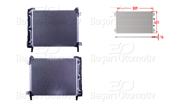 WISCO 3143340-00 | Klima Radyatörü 509X401x16 Nissan Micra 1.2 12V 10 >