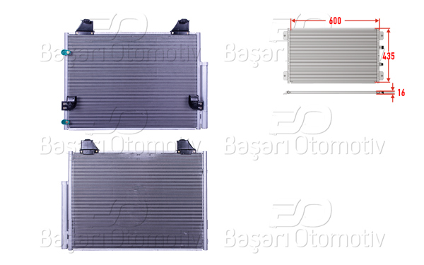WISCO 3143401-00 | Klima Radyatörü 600X435x16 Toyota Hilux 05 >