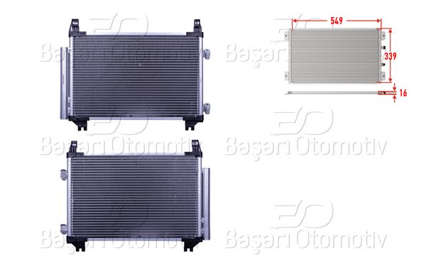 WISCO 3143444-00 | Klima Radyatörü 549X339x16 Toyota Yaris 1.0 1.3 1.33 Vvt-I 05-11