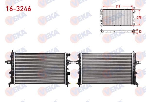 VEKA 16-3246 | Su Radyatörü Mekanik Opel Astra G (F69) 1.2 16V M-T Ac + 1998-2005