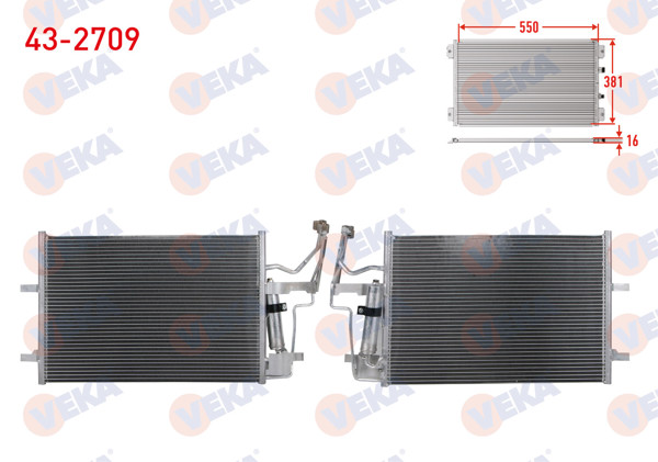 VEKA 43-2709 | Klima Radyatörü Mazda 3 (Bk12,Bk14) (Bl) 1.4İ 2003-2009