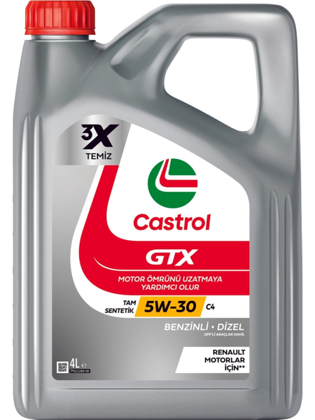 Castrol Gtx 5W30 C4 4 Litre Motor Yağı Dpf li Renault