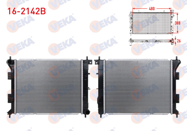 VEKA 16-2142B | Su Radyatörü Brazing Hyundai i30 (Gd) 1.6 CRDI M-T Ac + /-2011 -