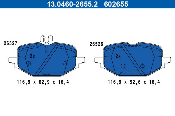 ATE 130460-26552 | Fren Balatası Arka C Serisi W206 21 >