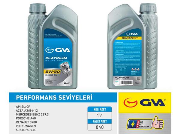 GVA 9920120 | Motor Yağı 5W30 1 Lt Platınum Tam Sentetik Apı Sl / Cf | 12 Adet