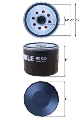 MAHLE OC1565 | Yağ Filtresi Ford Focus-Connect-Fiesta-Puma-Ecosport 18 > 1.0 Ecoboost