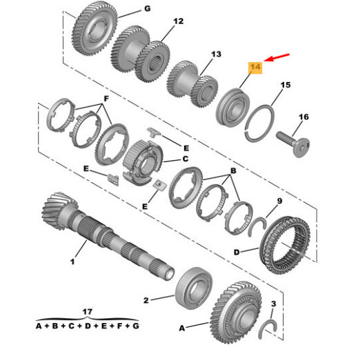 MOPAR (PSA) 9810568380 | Kamalı Mil Rulmanı