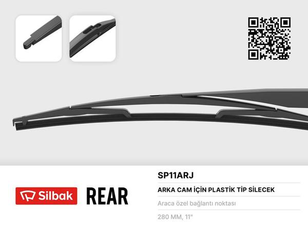 SİLBAK SP11ARJ | Silecek Süpürgesi Arka 280mm Mercedes W246 S204 . Opel Astra G . Psa 407 508 5008 308 2008