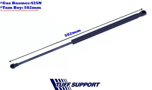TUFFSUPPORT 611299 | Bagaj Amortisörü Gazlı Nissan Note 1.4L Cr14de E11 06-12 / 1.6L Hr16de E11 06-12 / 1.5L K9k E11 06-12