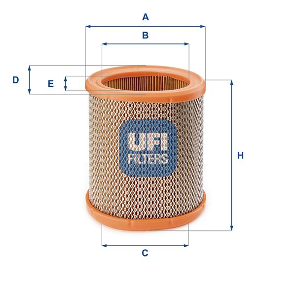 UFI 2725800 | Hava Filtresi P106-Partner-Berlingo 96- Saxo 96-03-Xsara 97-05 1.1İ-1.4İ