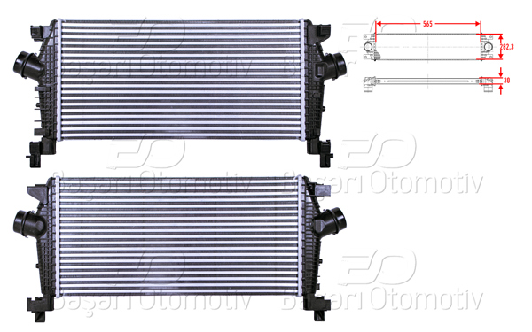 WISCO 2113729-00 | Turbo Radyatörü (Intercooler) 565X282,3X30 Opel Astra J 1.3 CDTI-1.4-1.6 10 >