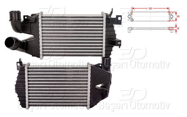 WISCO 2113735-00 | Turbo Radyatörü (Intercooler) 263X176x62 Opel Astra H Zafira B 1.3 CDTI 1.7 CDTI 1.9 CDTI 04 >