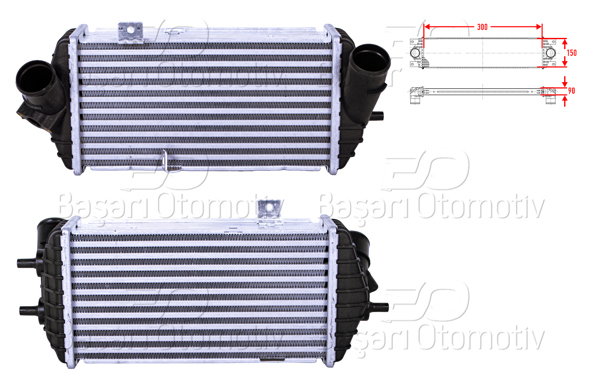 WISCO 3113943-00 | Turbo Radyatörü (Intercooler) 300X150x90 Hyundai Accent 4 (Rb) 1.6 CRDI 10-17 i30 (Gd) 1.4 CRDI 11-16 Kia Rio 3 (Ub) 1.4 CRDI 11-17 Ceed (Jd) 1.6 CRDI 12-18