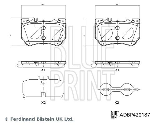 BLUEPRINT ADBP420187 | Fren Balatası Ön Mercedes W206