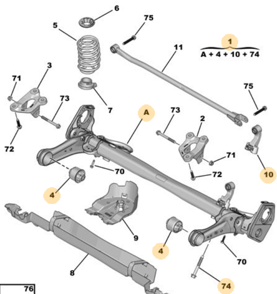 MOPAR (PSA) 9843205280 | CORSA F ARKA DİNGİL ORJİNAL YM