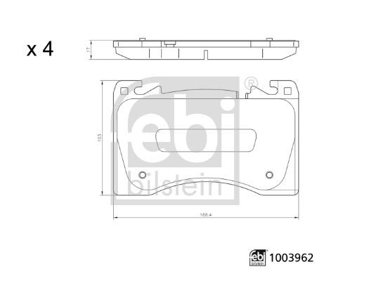 FEBI BILSTEIN 1003962 | Fren Balatası New R.Rover / Sport Ön
