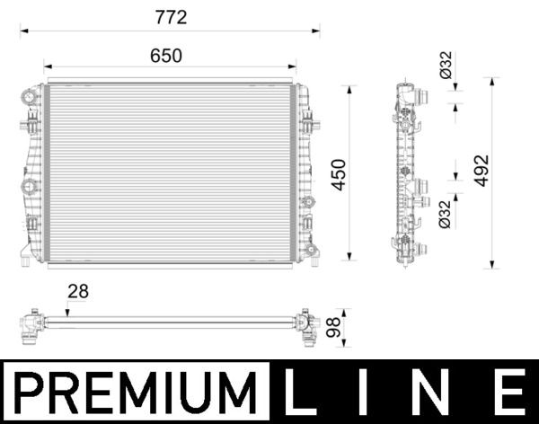 MAHLE CR 2785 000P | Su Radyatörü (VW Polo 18-Audi A1 19-Seat Ibiza 18 -)