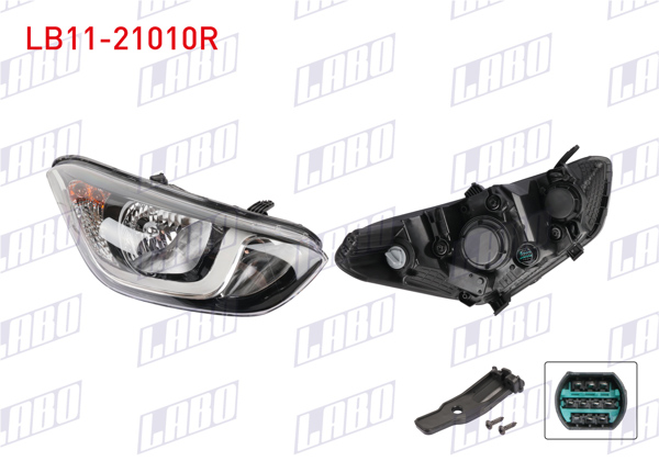 LABO LB11-21010R | Far Sağ Elektrikli Motorlu Hyundai i20 12-14