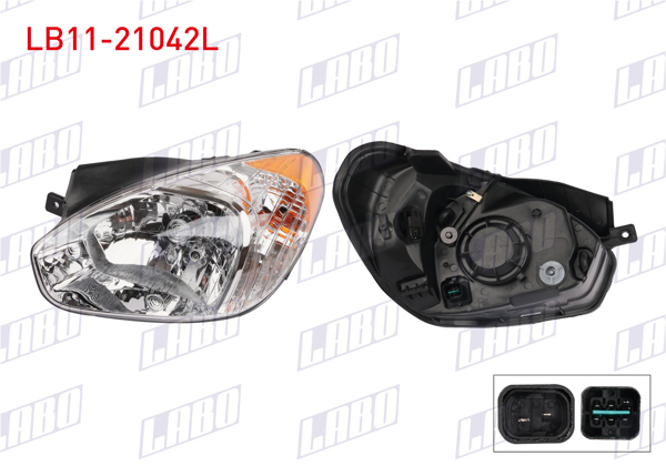 LABO LB11-21042L | Far Sol Sarı Sinyalli Hyundai Accent Era 2006-2012