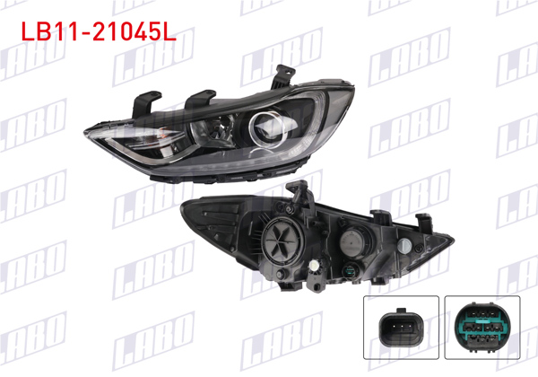 LABO LB11-21045L | Far Sol Ledlı Motorlu Hyundai Elantra 2016-2018