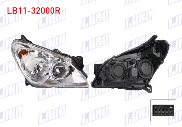 LABO LB11-32000R | Far Sağ Elektrikli Motorsuz Opel Astra H 2004-2010
