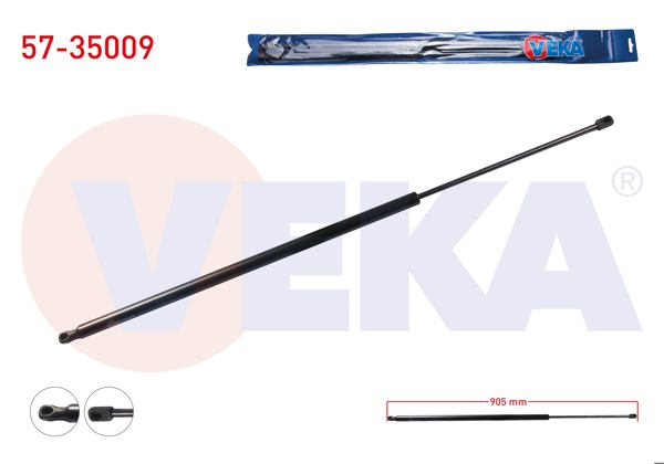 VEKA 57-35009 | Bagaj Amortisörü 905mm / 750N Renault Traffic II (Fl) 2001-2014 | 2 Adet