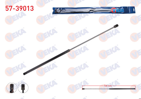 VEKA 57-39013 | Motor Kaput Amortisörü 730mm / 315N Skoda Superb 2010-2015 | 2 Adet