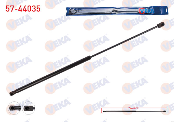 VEKA 57-44035 | Motor Kaput Amortisörü 722mm / 340N Volkswagen Passat Varıant (365) 2010-2014 | 2 Adet