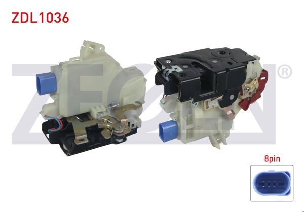 ZEGEN ZDL1036 | Kapı Kilidi Sol Ön 8 Pin Volkswagen Caddy III-Golf V-VI-Jetta III 2004-2015