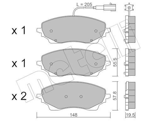 METELLİ 22-1379-0 | Arka Balata (Fiat Ducato 2.2 21 -)