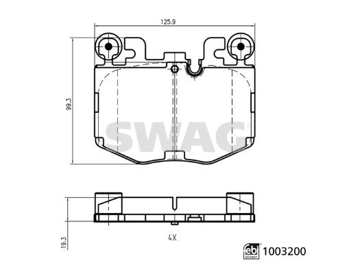 SWAG 33114322 | Fren Balatası Ön G20