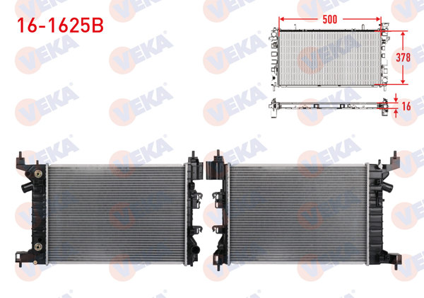 VEKA 16-1625B | Su Radyatörü Brazing Chevrolet Aveo (T300) 1.4 A-T 2011 -