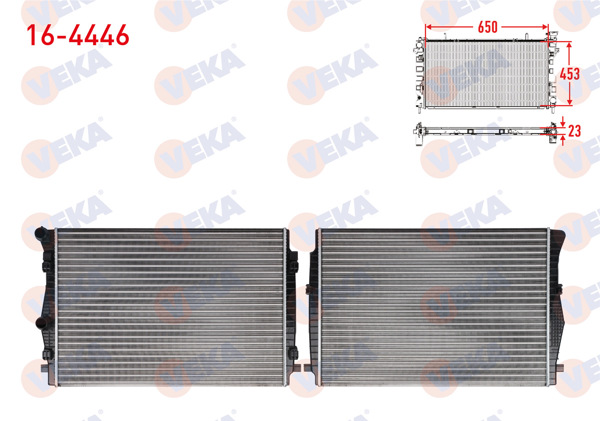VEKA 16-4446 | Su Radyatörü Mekanik Volkswagen Golf VII (5G1) 1.4 TSI A-T / M-T Ac + /-2012 -