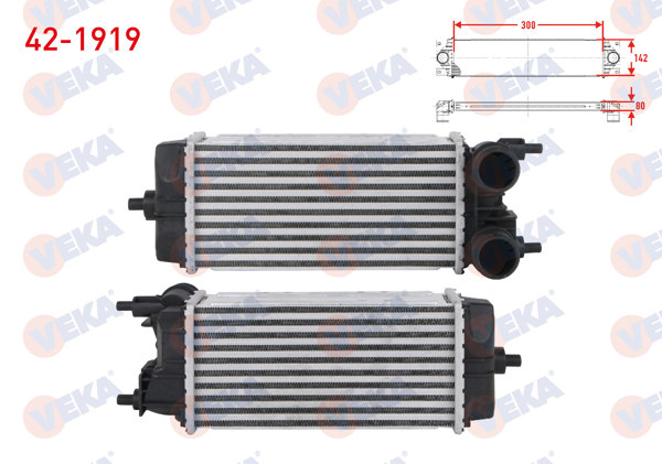 VEKA 42-1919 | Turbo Radyatörü (Intercooler) Ford Ecosport 1.5 TDCI 2018 -
