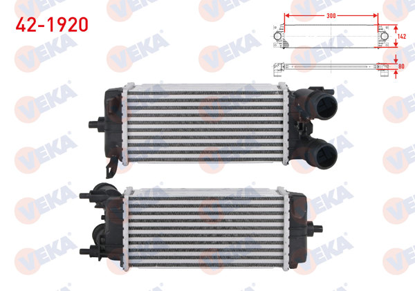 VEKA 42-1920 | Turbo Radyatörü (Intercooler) Ford Fiesta VII 1.5 TDCI 2017 -