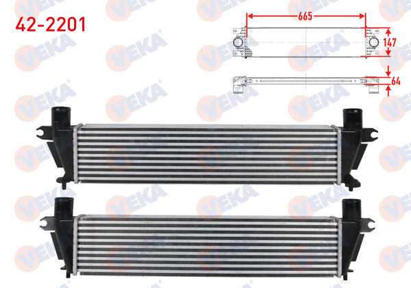 VEKA 42-2201 | Turbo Radyatörü (Intercooler) Isuzu D-Max 2.5 D 2012 -