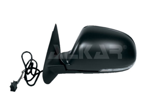 ALKAR 6129572 | Dış Dikiz Aynası Sol Elektrikli Asferık Isıtmalı Astarlı Otomatik Katlanır Sinyalli 11 Pin Alt Aydınlatma Skoda Octavia 2009-2012