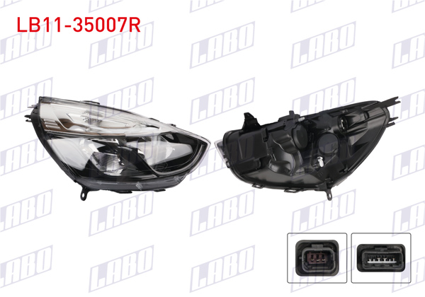 LABO LB11-35007R | Far Sağ Icı Siyah Renault Clio IV 2016 -