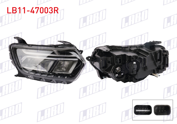 LABO LB11-47003R | Far Sağ Krom Cerceve Dacia Duster 2021 -