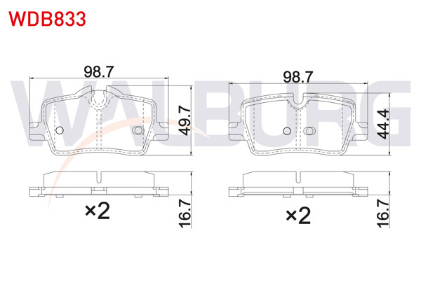 WALBURG WDB833 | Fren Balata Arka BMW 3 Serisi (G20) 320İ-320 D-320 D Xdrive 2018 -